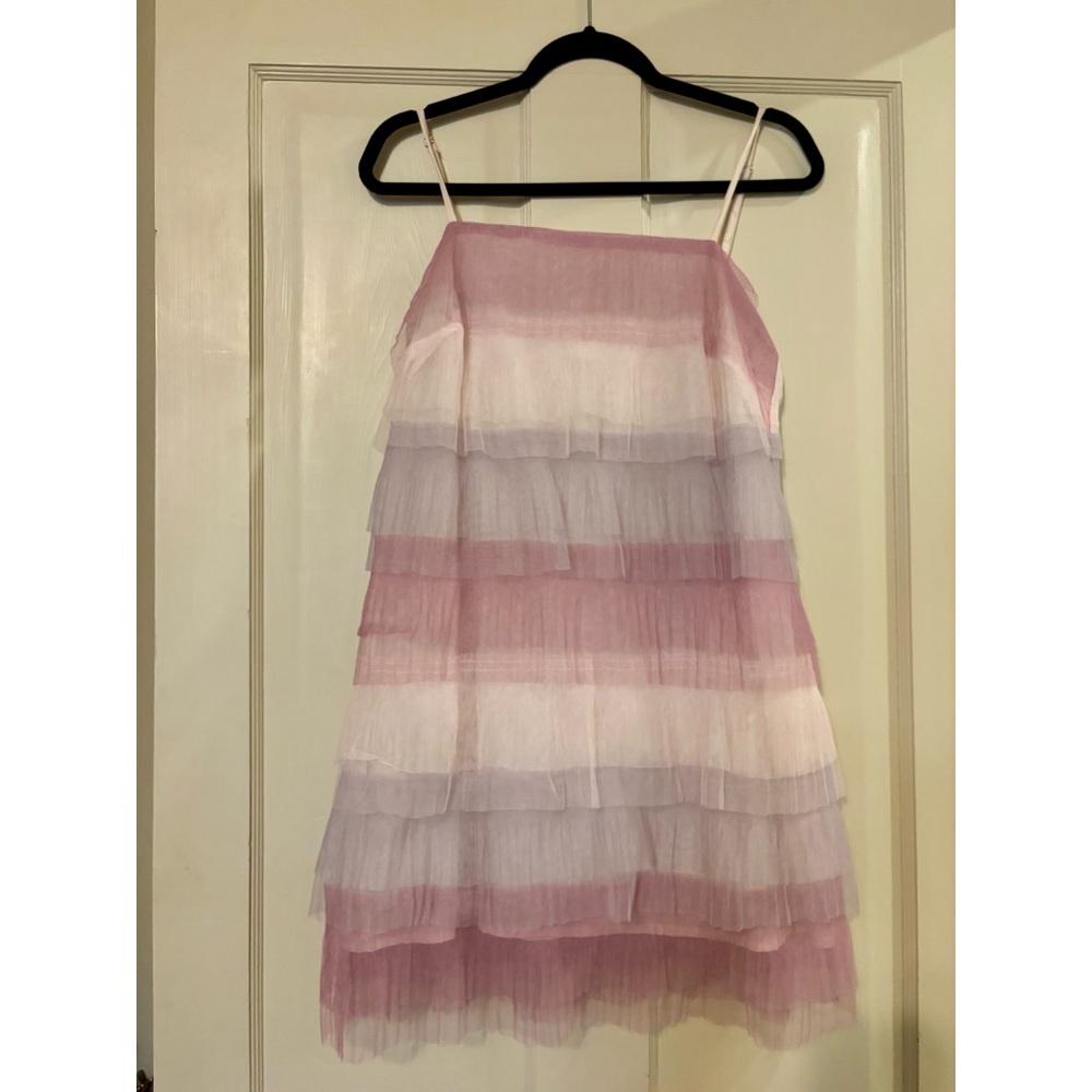 Pink and Purple Tiered Dress
